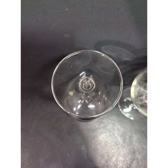 Silver Rimmed Wine Glasses, Set of 2, Vintage Stemware, Midcentury 10 Oz Barware - Picture 7 of 9